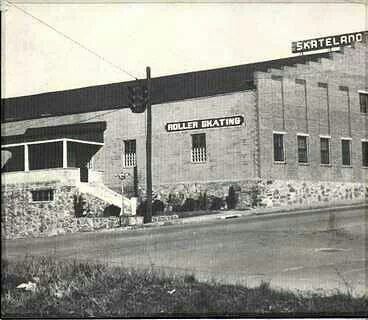 Black and white photos of Skateland Rollerdome in Asheville.